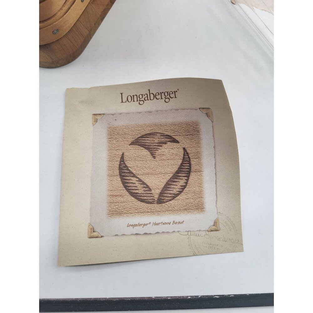 Longaberger 2005 Collectors Club Heartwood Vase Basket and Protector - Picture 6 of 11
